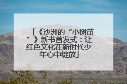 《沙洲的“小树苗”》新书首发式：让红色文化在新时代少年心中绽放