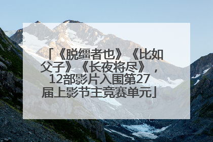 《脱缰者也》《比如父子》《长夜将尽》，12部影片入围第27届上影节主竞赛单元