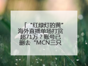 “红绿灯的黄”海外直播单场打赏超71万？账号已删去“MCN三只羊”标识