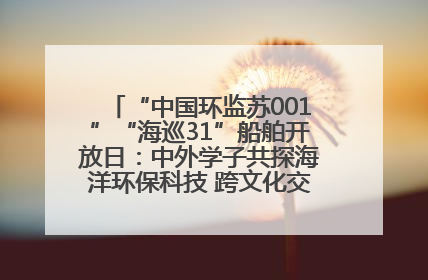 “中国环监苏001”“海巡31”船舶开放日：中外学子共探海洋环保科技 跨文化交流筑牢“蓝色”友谊