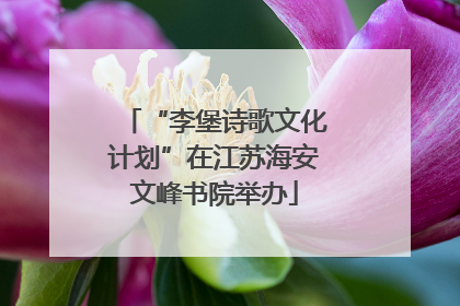 “李堡诗歌文化计划”在江苏海安文峰书院举办