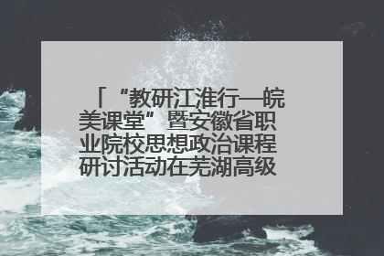 “教研江淮行—皖美课堂”暨安徽省职业院校思想政治课程研讨活动在芜湖高级职业技术学校举行