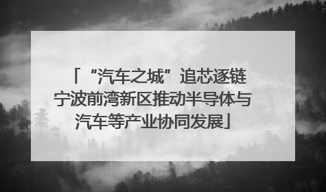 “汽车之城”追芯逐链 宁波前湾新区推动半导体与汽车等产业协同发展