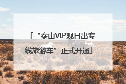 “泰山VIP观日出专线旅游车”正式开通