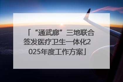 “通武廊”三地联合签发医疗卫生一体化2025年度工作方案