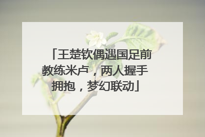 王楚钦偶遇国足前教练米卢，两人握手拥抱，梦幻联动