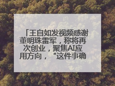 王自如发视频感谢董明珠雷军，称将再次创业，聚焦AI应用方向，“这件事确实来钱快”