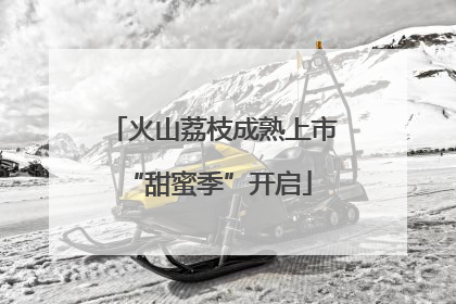 火山荔枝成熟上市 “甜蜜季”开启