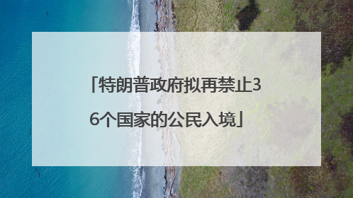 特朗普政府拟再禁止36个国家的公民入境