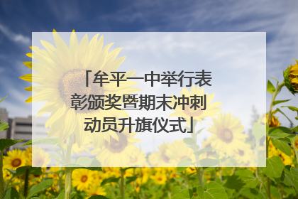 牟平一中举行表彰颁奖暨期末冲刺动员升旗仪式