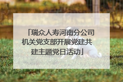 瑞众人寿河南分公司机关党支部开展党建共建主题党日活动