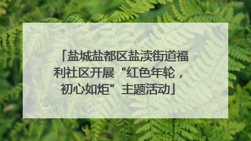 盐城盐都区盐渎街道福利社区开展“红色年轮，初心如炬”主题活动