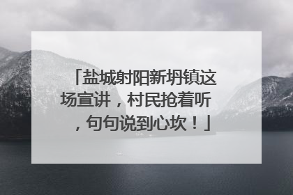 盐城射阳新坍镇这场宣讲，村民抢着听，句句说到心坎！