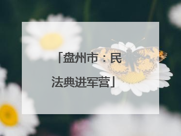 盘州市：民法典进军营
