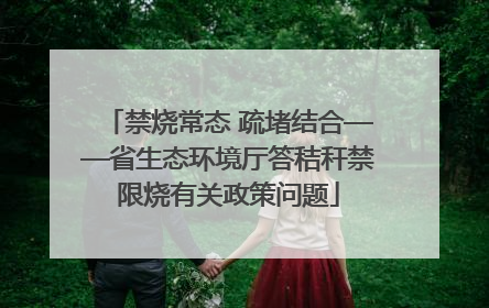 禁烧常态 疏堵结合——省生态环境厅答秸秆禁限烧有关政策问题
