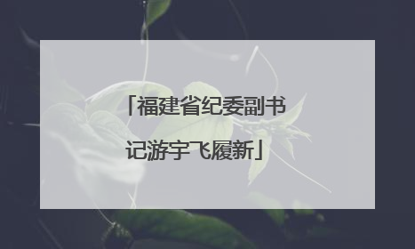 福建省纪委副书记游宇飞履新