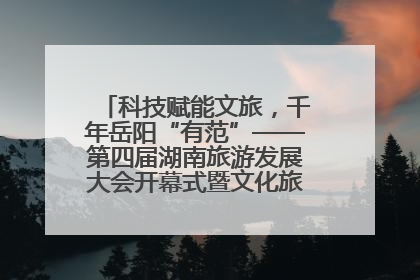 科技赋能文旅，千年岳阳“有范”——第四届湖南旅游发展大会开幕式暨文化旅游推介会侧记