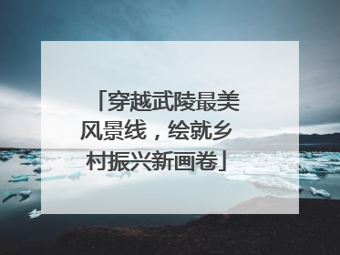 穿越武陵最美风景线，绘就乡村振兴新画卷