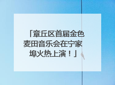 章丘区首届金色麦田音乐会在宁家埠火热上演！