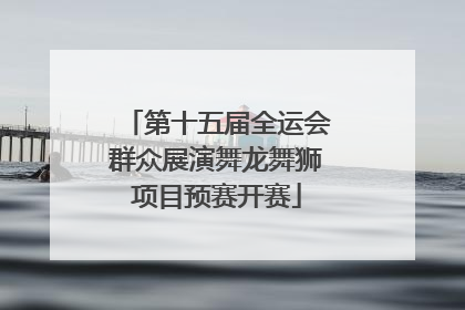 第十五届全运会群众展演舞龙舞狮项目预赛开赛