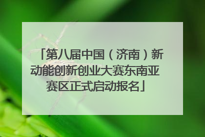 第八届中国（济南）新动能创新创业大赛东南亚赛区正式启动报名