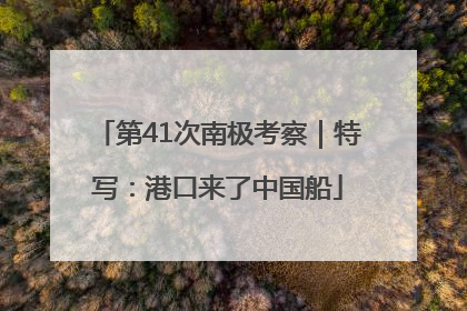 第41次南极考察｜特写：港口来了中国船