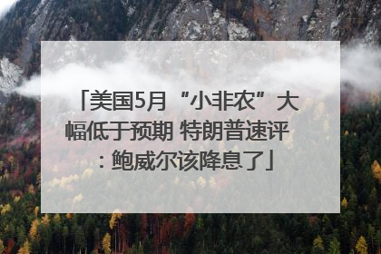 美国5月“小非农”大幅低于预期 特朗普速评：鲍威尔该降息了