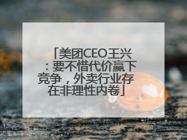 美团CEO王兴：要不惜代价赢下竞争，外卖行业存在非理性内卷
