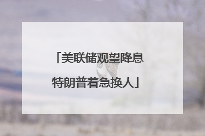 美联储观望降息 特朗普着急换人