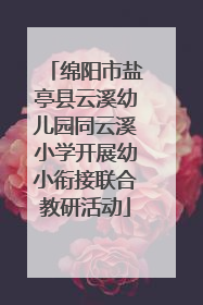 绵阳市盐亭县云溪幼儿园同云溪小学开展幼小衔接联合教研活动