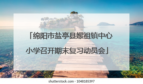 绵阳市盐亭县嫘祖镇中心小学召开期末复习动员会
