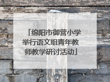 绵阳市御营小学举行语文组青年教师教学研讨活动