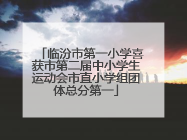 临汾市第一小学喜获市第二届中小学生运动会市直小学组团体总分第一