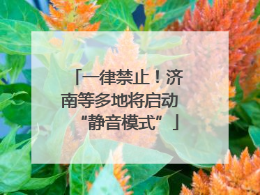 一律禁止！济南等多地将启动“静音模式”