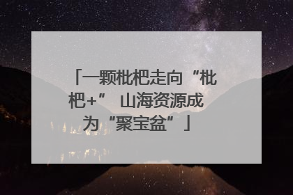 一颗枇杷走向“枇杷+” 山海资源成为“聚宝盆”