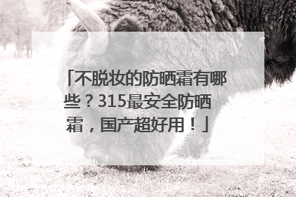 不脱妆的防晒霜有哪些？315最安全防晒霜，国产超好用！