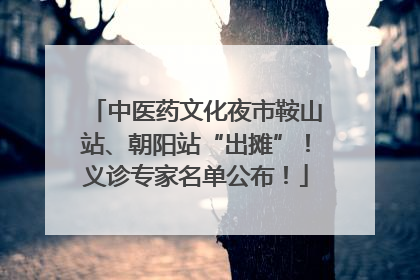 中医药文化夜市鞍山站、朝阳站“出摊”！义诊专家名单公布！