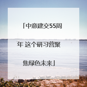 中意建交55周年 这个研习营聚焦绿色未来