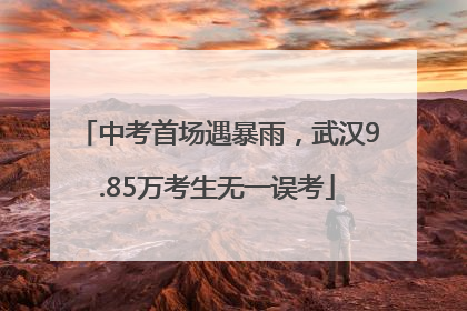 中考首场遇暴雨，武汉9.85万考生无一误考