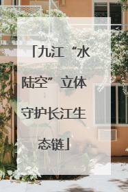 九江“水陆空”立体守护长江生态链