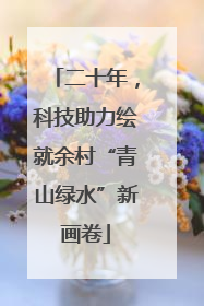 二十年，科技助力绘就余村“青山绿水”新画卷