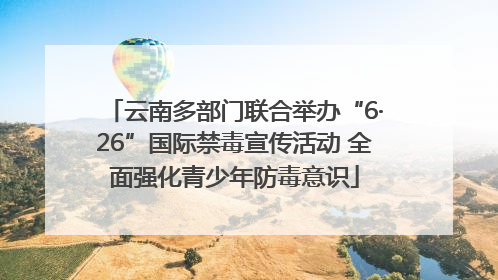 云南多部门联合举办“6·26”国际禁毒宣传活动 全面强化青少年防毒意识