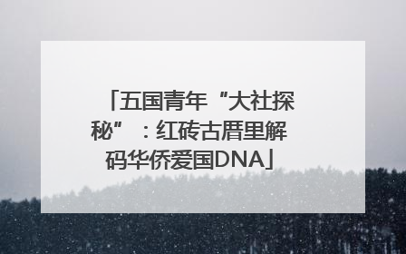 五国青年“大社探秘”：红砖古厝里解码华侨爱国DNA