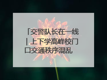 交警队长在一线｜上下学高峰校门口交通秩序混乱 交管经开大队多举措进行整治