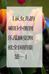 从女儿的破旧小熊到乐瓜睡觉抱枕全国销量第一