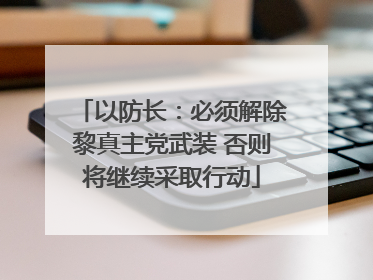 以防长：必须解除黎真主党武装 否则将继续采取行动