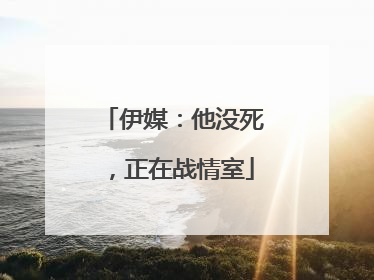 伊媒：他没死，正在战情室