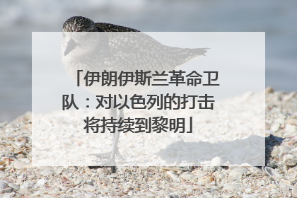 伊朗伊斯兰革命卫队：对以色列的打击将持续到黎明
