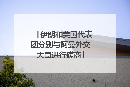 伊朗和美国代表团分别与阿曼外交大臣进行磋商
