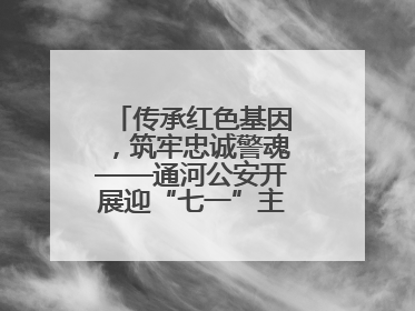 传承红色基因，筑牢忠诚警魂——通河公安开展迎“七一”主题党日活动